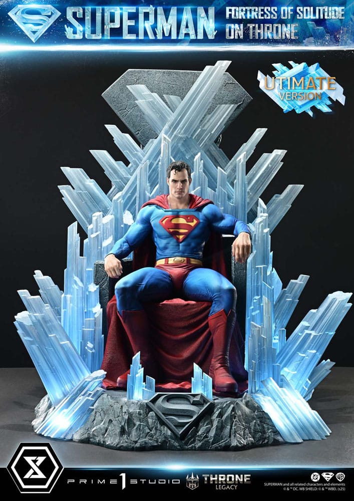 DC Comics Throne Legacy Collection Statue Statue 1/4 Superman Fortress of Solitude on Throne (Design by Gabriele Dell'Otto) Ultimate Version 52 cm